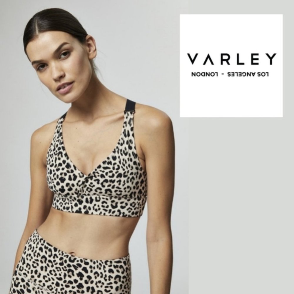 Varley Leopard Harper Sports Bra XS